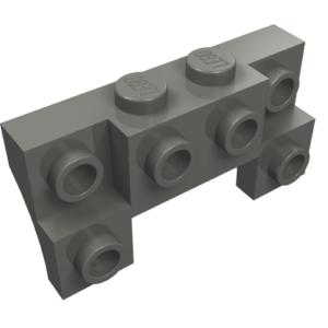 14520 - Brick, Modified 2 x 4 - 1 x 4 with 2 Recessed Studs and Thin Side Arches