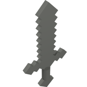 18787 - Minifigure, Weapon Sword Pixelated (Minecraft)