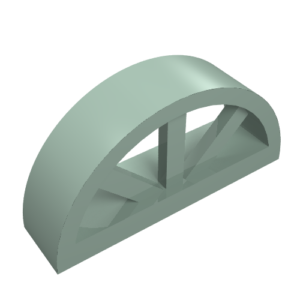 20309 - Window 1 x 4 x 1 2/3 with Spoked Rounded Top