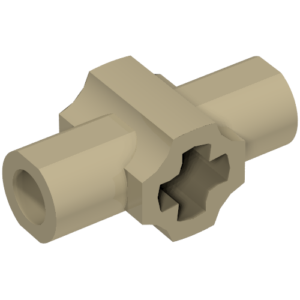 24122 - Technic, Axle Connector Hub with Two Bar Holders Perpendicular (Lightsaber Hilt)