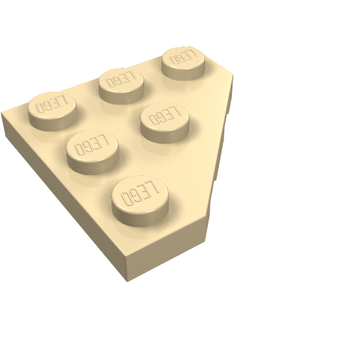 2450 - Wedge, Plate 3 x 3 Cut Corner