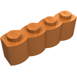 30137 - Brick, Modified 1 x 4 with Log Profile