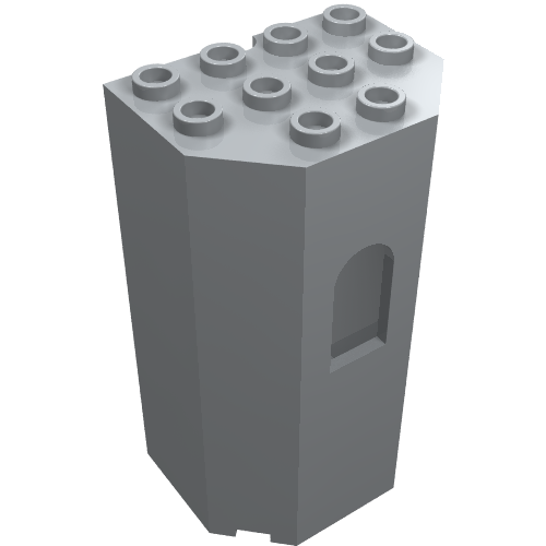 30246 - Panel 3 x 4 x 6 Turret Wall with Window