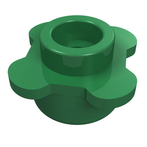 33291 - Plate, Round 1 x 1 with Flower Edge (4 Knobs / Petals)