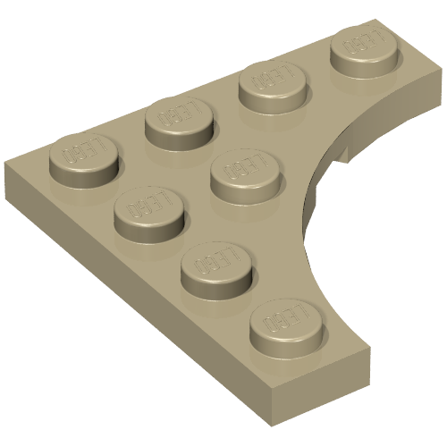 35044 - Plate, Modified 4 x 4 with 3 x 3 Curved Cutout