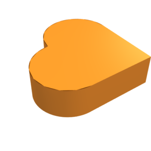 39739 - Tile, Round 1 x 1 Heart