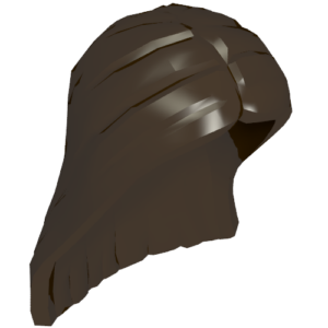 41612 - Minifigure, Hair Female Long and Straight, Parted in the Middle