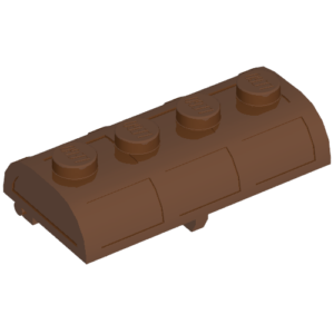 4739a - Container, Treasure Chest Lid Curved with Thick Hinge