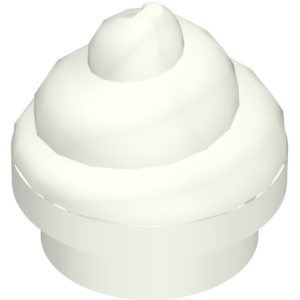 53119 - Plate, Round 1 x 1 with Horizontal Swirl / Twist