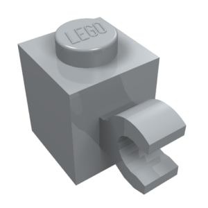 60476 - Brick, Modified 1 x 1 with Clip (Horizontal Grip)