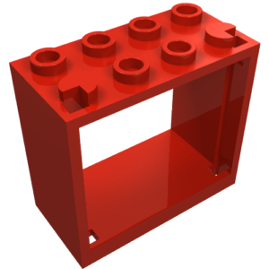 60598 - Window 2 x 4 x 3 - Hollow Studs