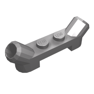 61072 - Plate, Modified 1 x 4 with Angled Tubes