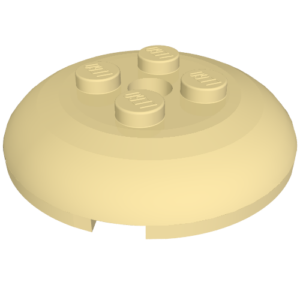 65138 - Brick, Round 4 x 4 x 2/3 Dome Top with Hole