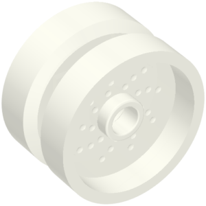 66727 - Wheel 18mm D. x 12mm with Pin Hole and Stud, Dotted Brake Rotor Lines