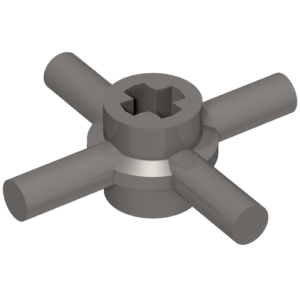 68888 - Technic, Axle Connector Hub with 4 Bars and Through Axle Hole