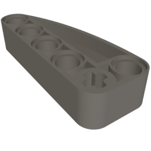 80286 - Technic, Liftarm, Modified L-Shape Quarter Ellipse Thick 2 x 5