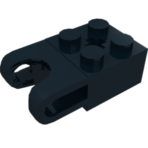 92013 - Technic, Brick Modified 2 x 2 with Ball Socket and Axle Hole - Straight Forks with Round Ends and Open Sides