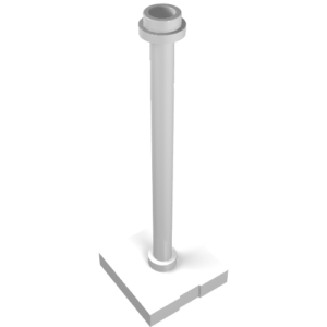 98549 - Support 2 x 2 x 5 Bar on Tile Base with Hollow Stud and Stop Ring