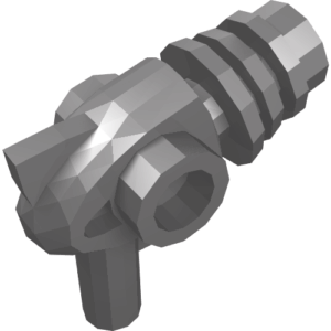 13608 - Minifigure, Weapon Space Ray Gun - Rounded Heat Diffusers