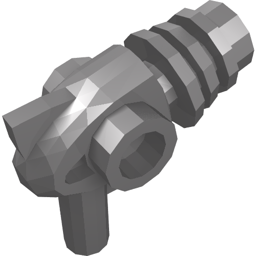 13608 - Minifigure, Weapon Space Ray Gun - Rounded Heat Diffusers