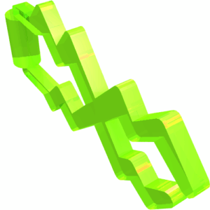 59233 - Wave Angular Double with Bar Handle (Electric Zigzag / Lightning Bolt)