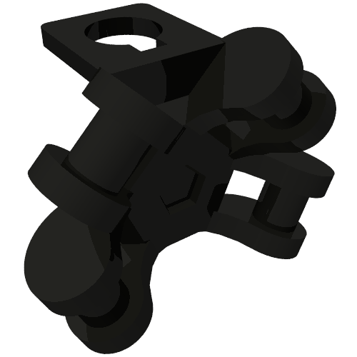36452 - Minifigure Neck Bracket with 4 Angled Bar Handles