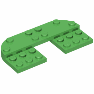 73832 - Plate, Round 4 x 8 x 2/3, Raised 2 x 8 and 2 x 2 Cutout