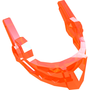 22393 - Minifigure, Visor Pointed with Round Dimples and Spikes