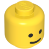 3626ap01 - Minifigure, Head Standard Grin Pattern - Solid Stud