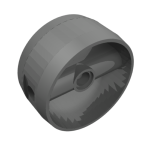 41531 - Cylinder 4 x 4 x 1 2/3 with Pin Holes and Center Bar