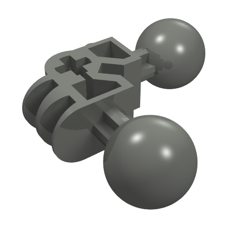 47300 - Bionicle Ball Joint 3 x 3 x 2 90 degrees with 2 Ball Joint and Axle Hole