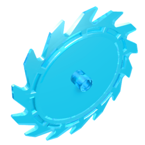 61403 - Technic Circular Saw Blade 9 x 9 with Pin Hole and Teeth in Same Direction