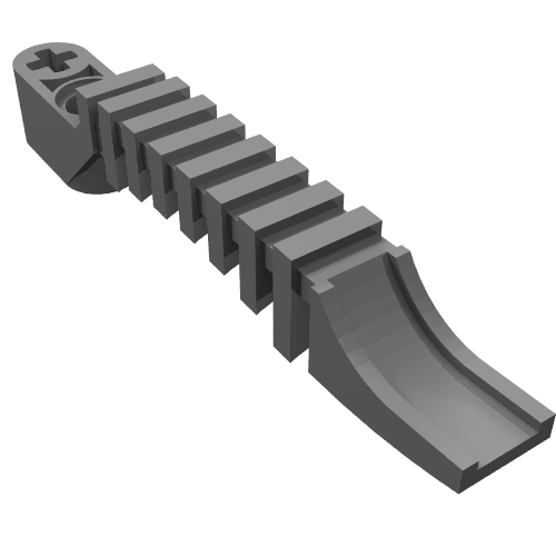 64275 - Projectile Launcher Part, Bionicle Thornax Launcher Half (Glatorian), Liftarm End 1 x 8