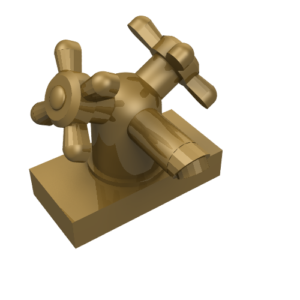 6936 - Tap 1 x 2 with Dual Handles, Large / Sink Faucet