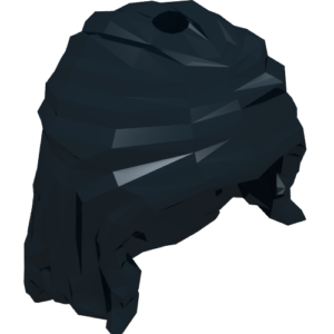 92258 - Mini Doll, Hair Friends Long Wavy, Partially Tied Back, Hole on Top, Hole on Back