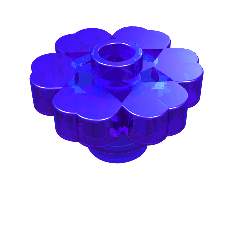 4728 - Plant Flower 2 x 2 Rounded - Open Stud