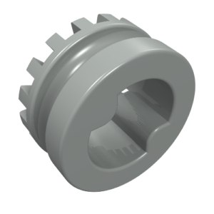 4265b - Technic Bush 1/2 Toothed, Two Interior Ridges
