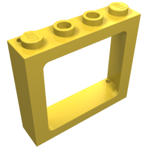 6556 - Window 1 x 4 x 3 Train - 2 Hollow Studs and 2 Solid Studs
