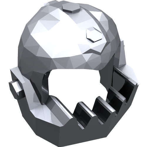 62697 - Minifigure, Headgear Helmet Chin Guard Oversized Jagged
