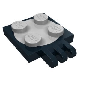 251c01 - Turntable 2 x 2 Plate with Hinge with 3 Fingers with Light Gray Top (251 / 3679)