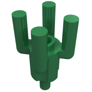2566 - Bar 1.2L with Top Stud and 4 Bar Arms Up (Palm Tree Top)