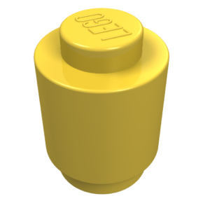 3062a - Brick, Round  1 x 1 - Solid Stud, Bottom Lip