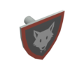 3846p44 - Minifigure, Shield Triangular with Wolfpack Pattern (Undetermined Type)