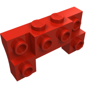 52038 - Brick, Modified 2 x 4 - 1 x 4 with 2 Recessed Studs and Thick Side Arches